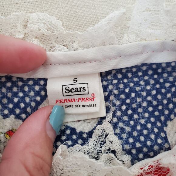 Vintage 70s School Kids Long Sleeve Dress 3t/4t - Picture 4 of 7